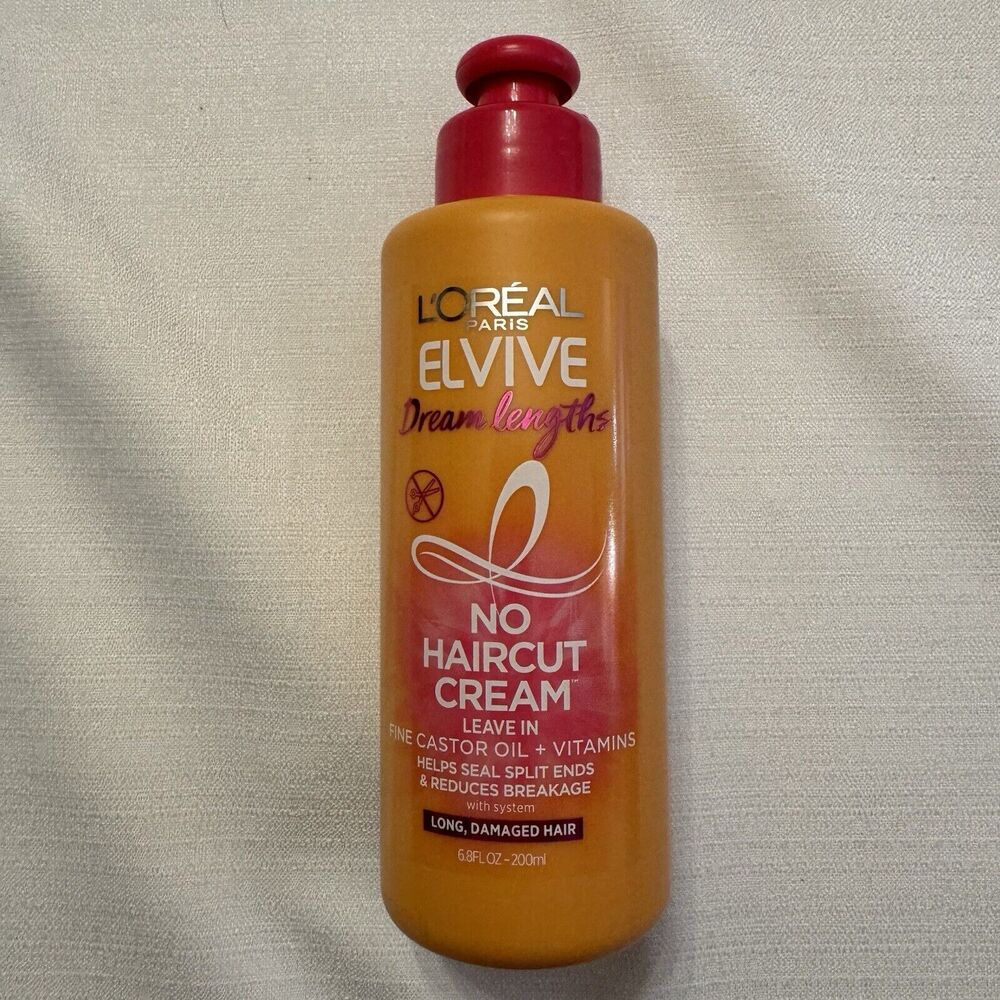L'Oreal Paris Elvive Dream Lengths No Haircut Cream Leave In Conditioner, 6.8 Fl